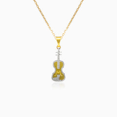 Zlatý přívěsek kytara