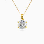 Four prong gold pendant