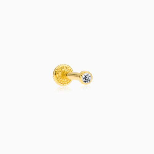 Goldenes Zirkon-Piercing