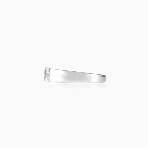 Bague princesse en argent sertie tension