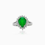 Tropfenförmiger Jade-Ring