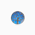 Bague en opale bleue tol