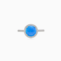 Royal runder blauer Opal Ring