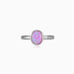 Simple rose opal ring