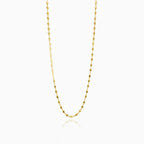 Chaîne à perles carrées plaquée or