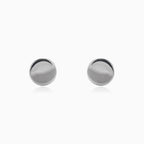 Plain button earrings