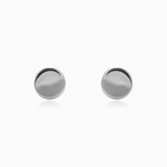Plain button earrings