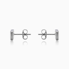 Quadratische Knopf-Ohrringe