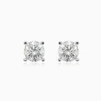Classic four-prong solitaire earrings