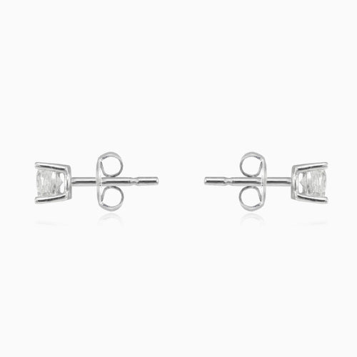 Classic four-prong solitaire earrings