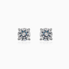 Classic white diamond studs