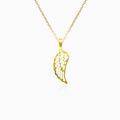 Gold wing pendant
