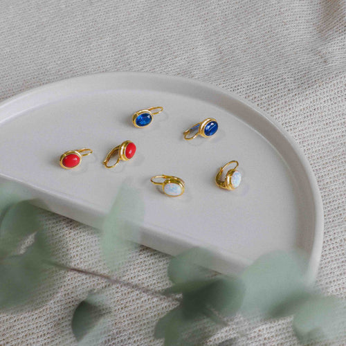 Classic blue quartz earrings