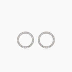 Rose gold stud earrings with round diamond