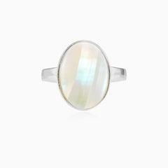Bague en nacre et or blanc