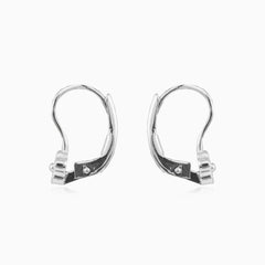 Květinové náušnice s akcentem safíru