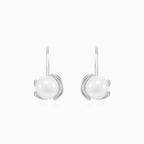 Boucles d'oreilles pendantes pour femme uniques avec perle et zirconium cubique