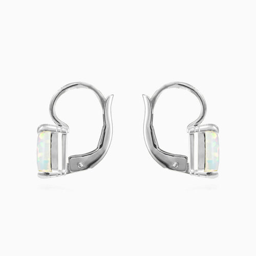 Dámské náušnice s bílým opálovým solitérem