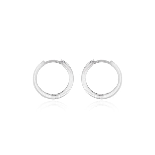 Créoles en or blanc avec zircones cubiques étincelantes