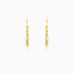 Pendientes colgantes Broad Brillo en oro amarillo