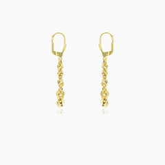Pendientes colgantes Broad Brillo en oro amarillo