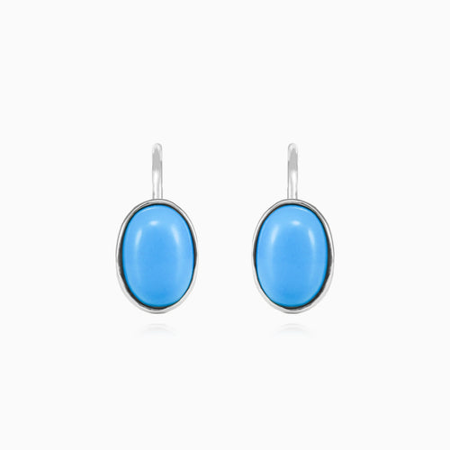Pendientes colgantes con cabujón de turquesa