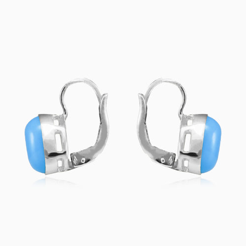 Pendientes colgantes con cabujón de turquesa