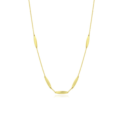 Elegantní široký řetízek ve zlaté barvě