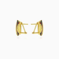 Oval elegance drop earrings