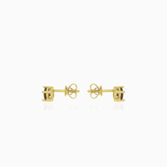 Classic round garnet stud earrings