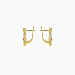 Boucles d’oreilles rondes en grenat et quartz