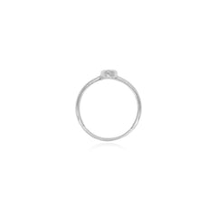 Sterling silver ring with oval white opal