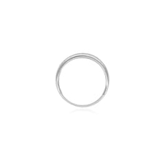 Sterling silver ring with white opal triangle design