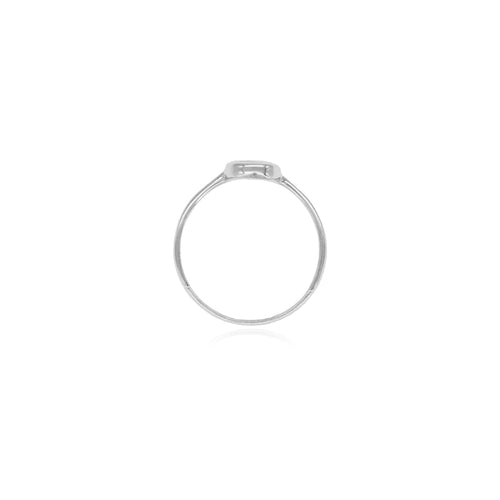 Sterling silver ring with white opal