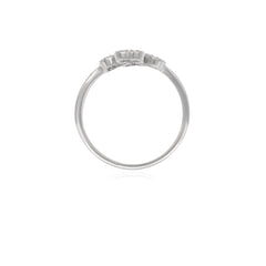 Stříbrný prsten s designem čtyřlístku