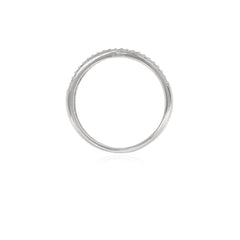 Anillo chic con diseño X para mujer en plata