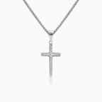 Damen-Sterlingsilber-Zirkonia-Kreuz-Anhänger
