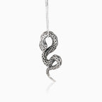 Silver hanging snake pendant