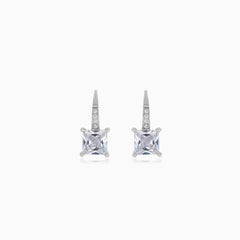 Boucles d’oreilles pendantes en argent sterling avec zircon cubique