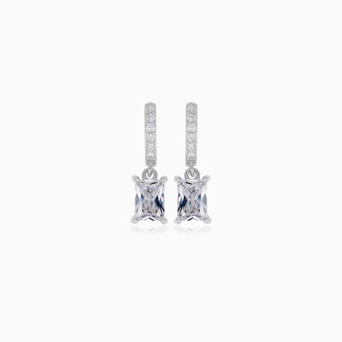 Boucles d’oreilles en argent sterling avec élégance en zircon cubique