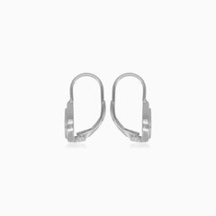 Stříbrné náušnice s kapkou a bílým opálem