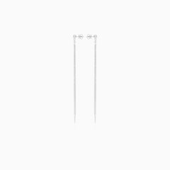 Pendientes colgantes de plata de ley sin piedras