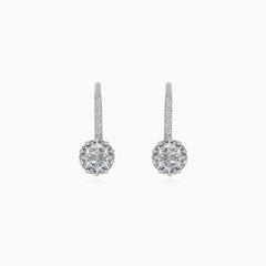 Boucles d’oreilles élégantes en argent sterling avec zircon cubique
