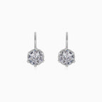 Boucles d’oreilles simples en argent sterling avec zirconium cubique