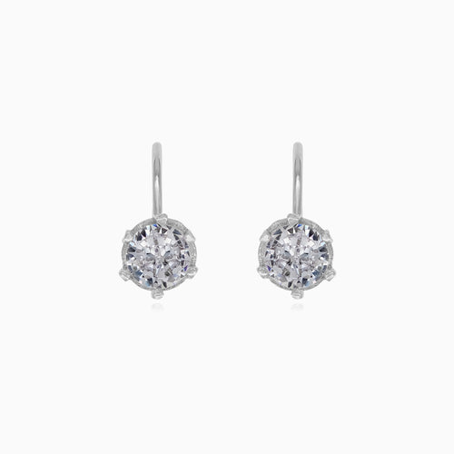 Boucles d’oreilles simples en argent sterling avec zirconium cubique