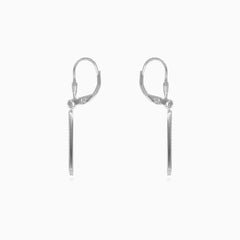 Boucles d’oreilles pendantes en argent sterling avec triangle incurvé