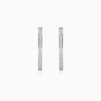 Stříbrné visací náušnice se zirkony