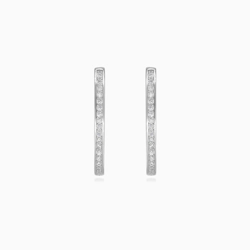 Stříbrné visací náušnice se zirkony