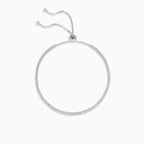 Bracelet tennis en argent avec zirconiums cubic et fermoir bolo