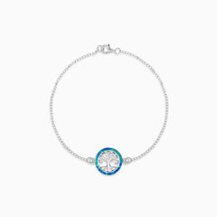Tree of life sterling silver chain bracelet